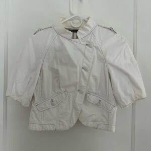 Stylish White Cropped Jacket